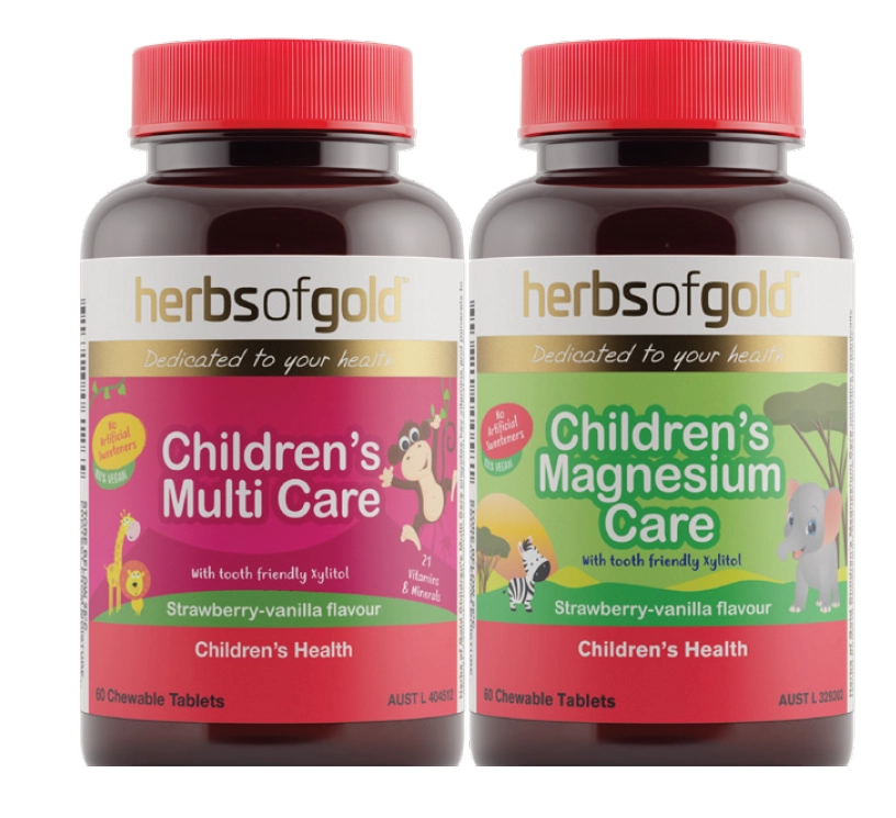 Herbs of Gold Children's Multi or Magnesium Care 60 Tablets