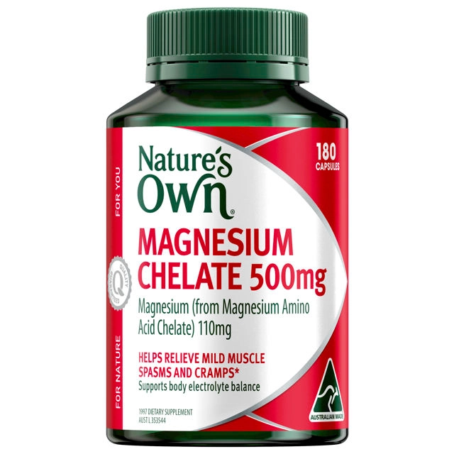 Nature's Own Magnesium Chelate 500mg - 180 Capsules