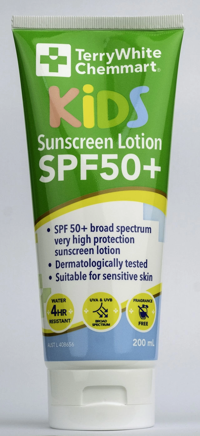 TerryWhite Chemmart Kids Sunscreen Lotion SPF50+ 200mls