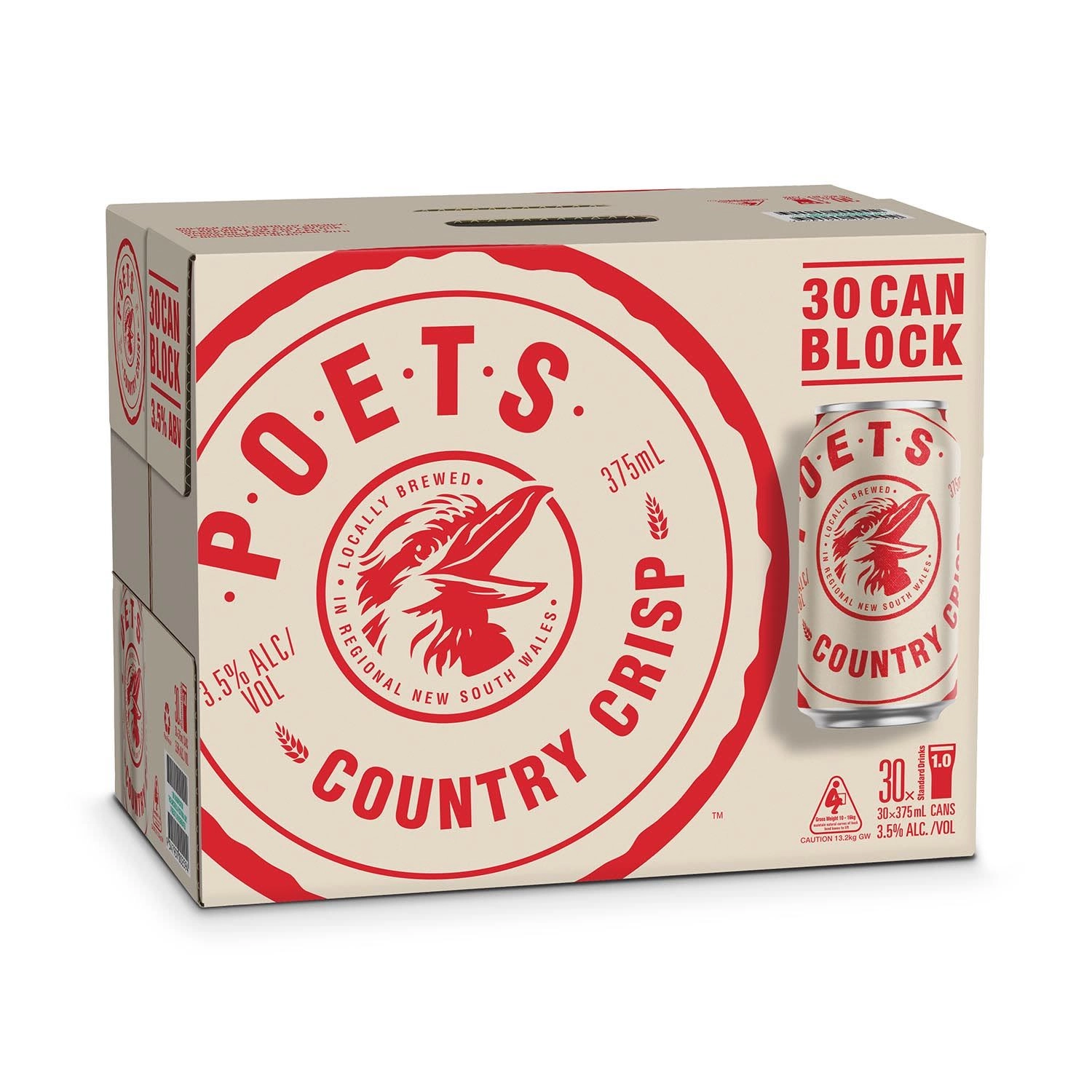 Poets Country Crisp Mid Can 375ml 30 Pack