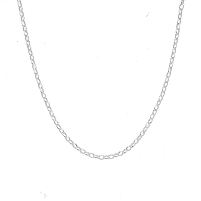 Sterling Silver 45cm Solid Oval Belcher Chain