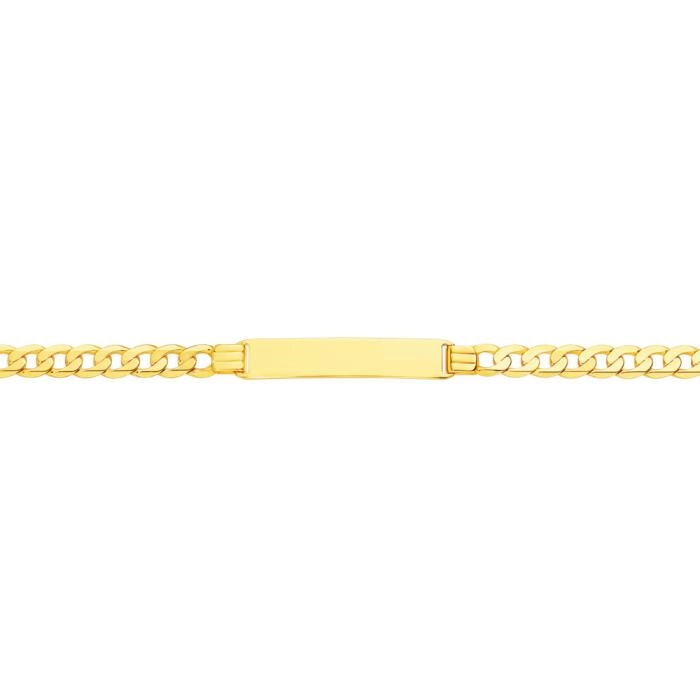 9ct Gold 21cm Solid Curb I.D. Gents Bracelet