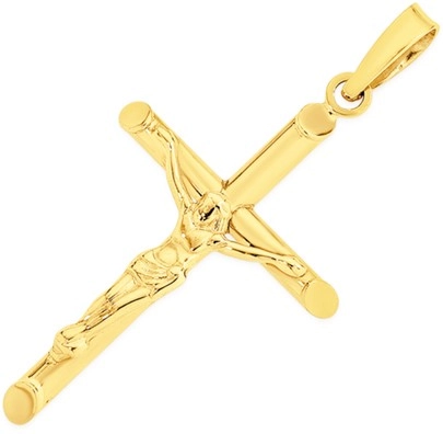 9ct Gold 26mm Crucifix Cross Pendant