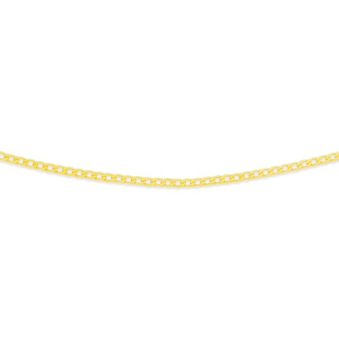 9ct Gold 45cm Solid Curb Chain