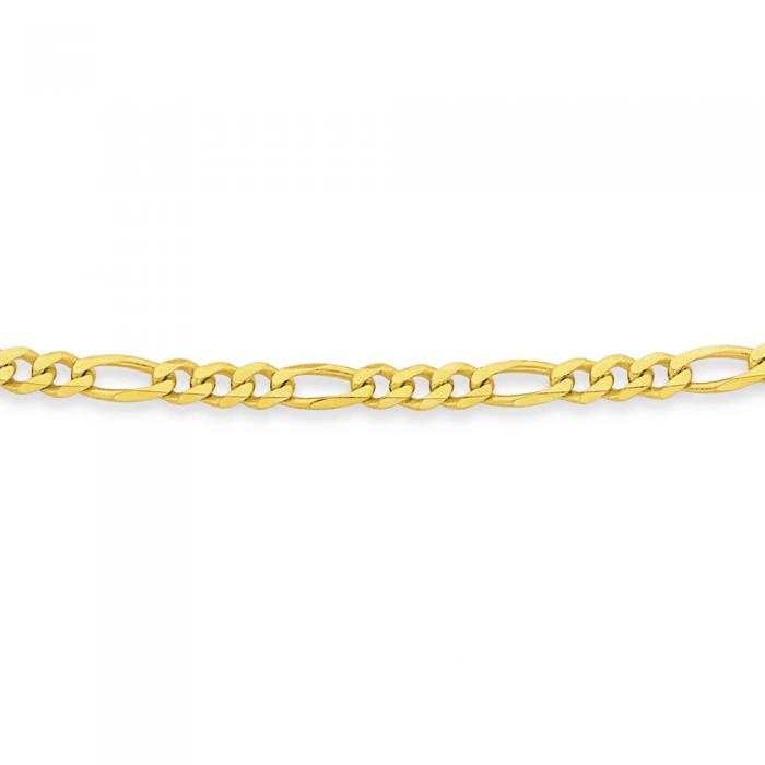 9ct Gold 50cm Solid Figaro 3+1 Chain