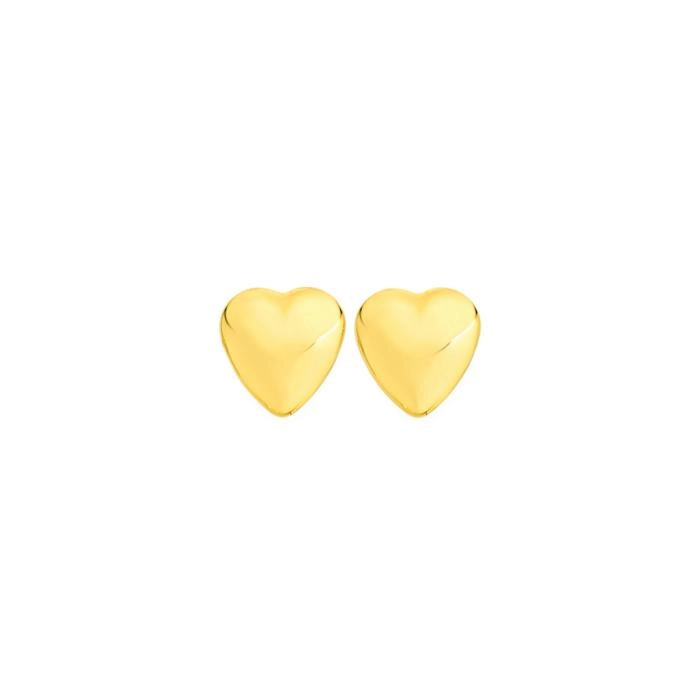 9ct Gold 6mm Heart Stud Earrings