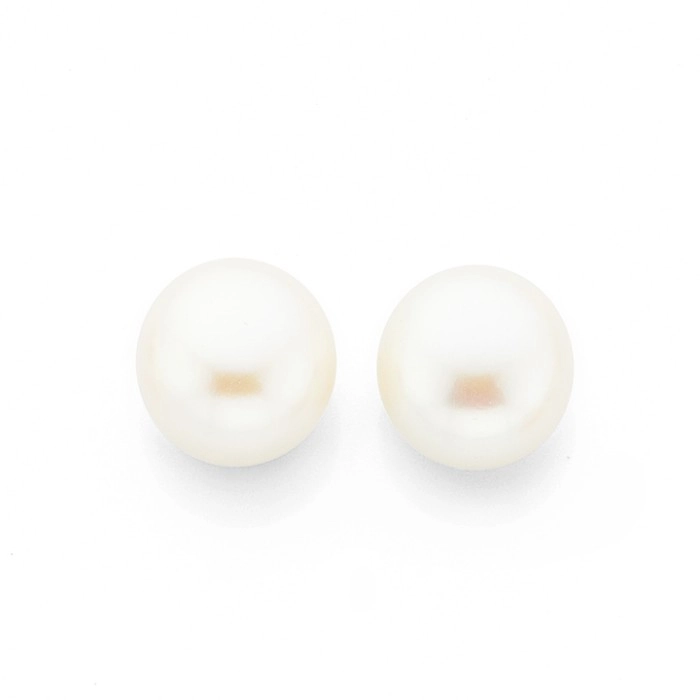 9ct Gold Cultured Fresh Water Pearl Stud Earrings