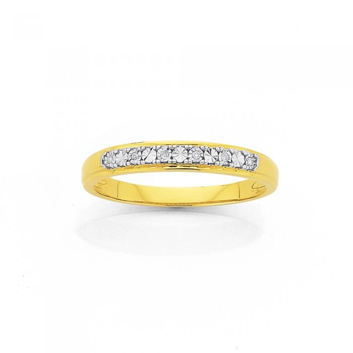 9ct Gold Diamond Anniversary Band