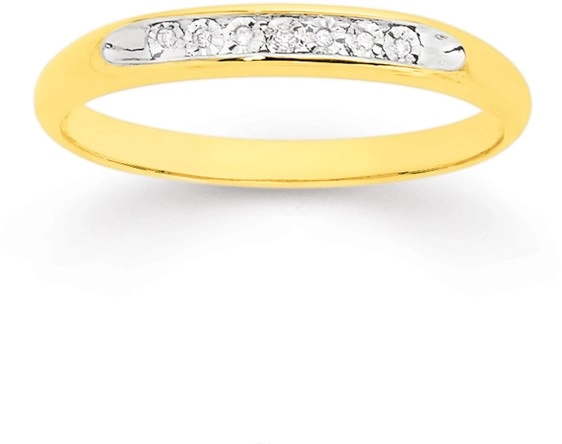 9ct Gold Diamond Band