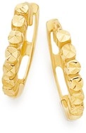 9ct Gold Diamond-Cut Huggie Earrings