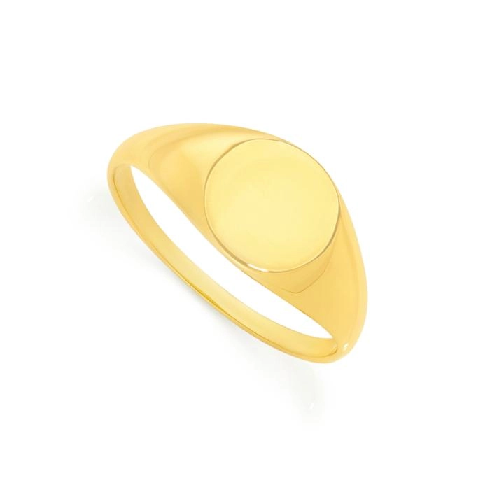 9ct Gold Round Signet Ring