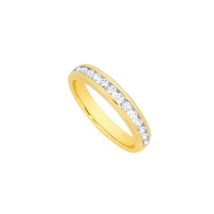 Alora 14ct Gold Lab Grown Diamond Channel Set Band