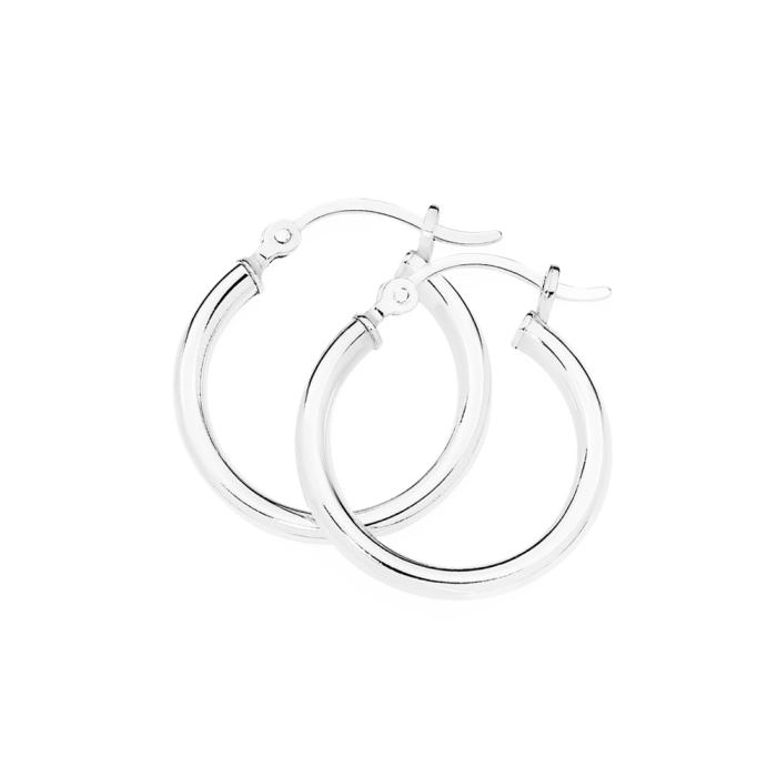 Sterling Silver 2.5x15mm Polished Tube Hoops