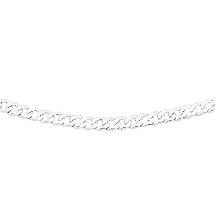 Sterling Silver 45cm Solid Diamond Cut Curb Chain