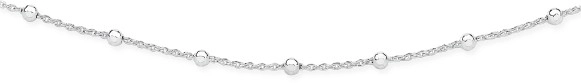 Sterling Silver 50cm Multi-Ball Alt Cable Chain