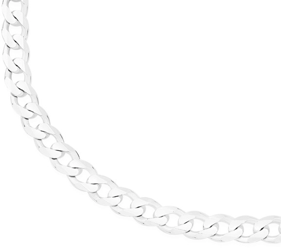 Sterling Silver 55cm Curb Gents Chain