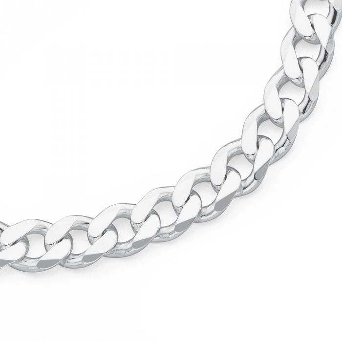 Sterling Silver 55cm Heavy Curb Gents Chain