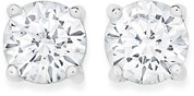 Sterling Silver 5mm Classic 4 Claw Cubic Zirconia Studs