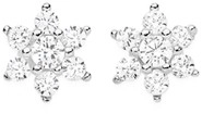 Sterling Silver Cubic Zirconia Cluster Star Studs