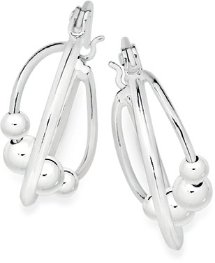 Sterling Silver Double Hoops 20mm