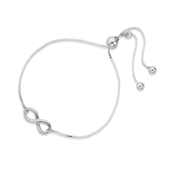 Sterling Silver Fine Infinity Friendship Bracelet