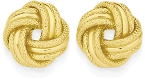 9ct Gold 10mm Fancy Knot Stud Earrings