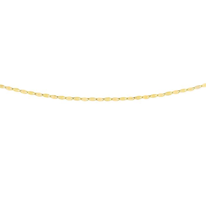 9ct Gold 42cm Fancy Diamond-Cut Mirror Chain