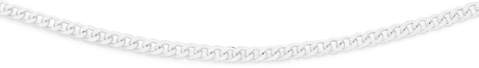 Sterling Silver 45cm Dia-Cut Italian Curb Chain