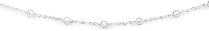 Sterling Silver 45cm Multi Ball Alt Cable Chain