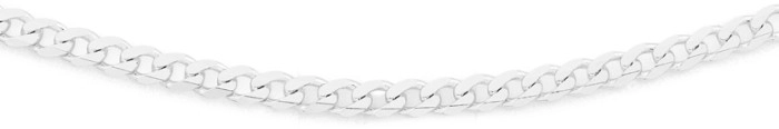 Sterling Silver 50cm Dia-cut Bevelled Curb Chain