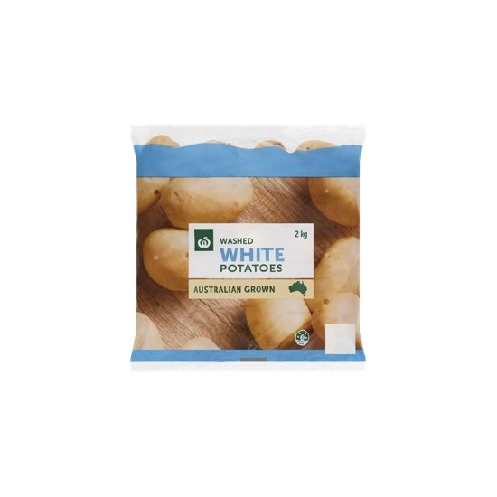 Australian Washed White Potatoes 2 kg Pack