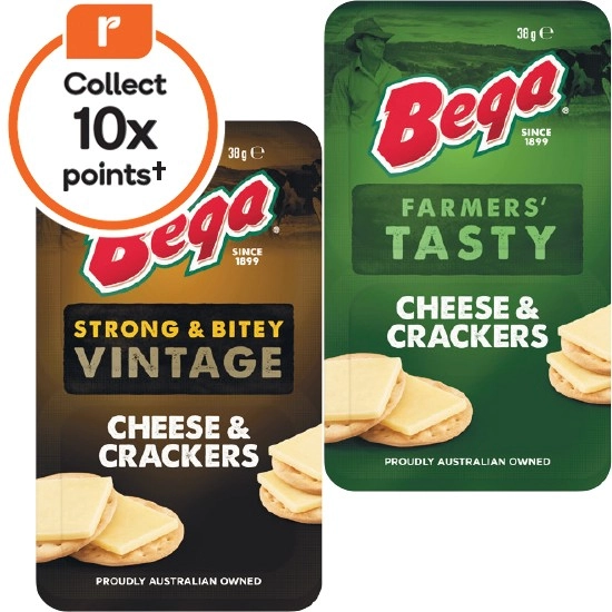 Bega Cheese & Crackers Varieties 38g