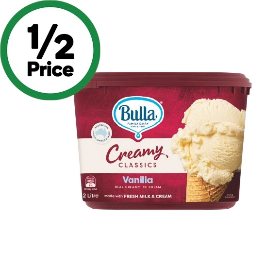 Bulla Creamy Classics Ice Cream 2 Litre