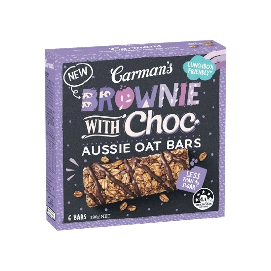 Carman’s Aussie Oat Bars 100-180g Pk 5/6