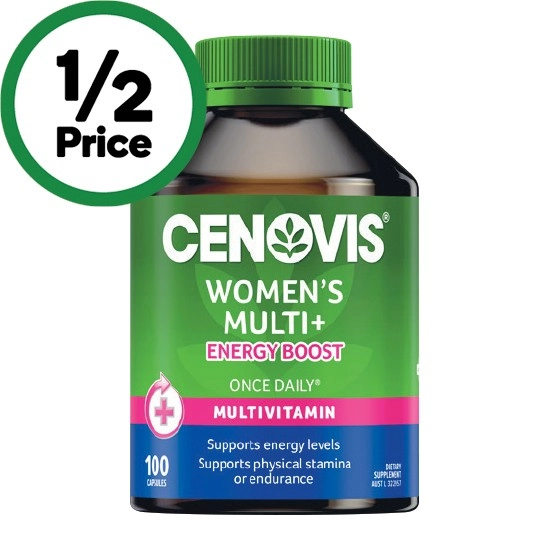 Cenovis Women’s Multi + Energy Boost Capsules Pk 100~