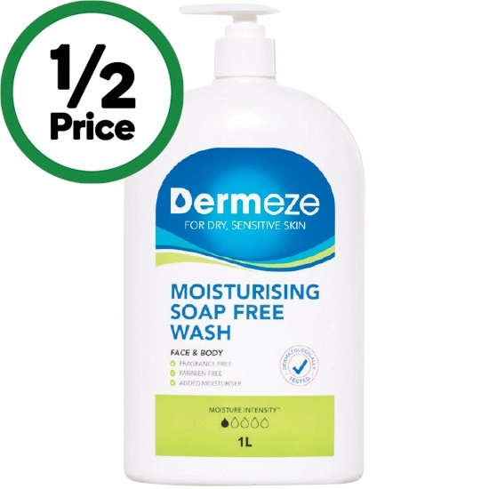 Dermeze Soap Free Face & Body Wash 1 Litre