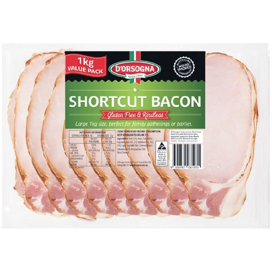 D’Orsogna Shortcut Bacon 1 kg – From the Fridge