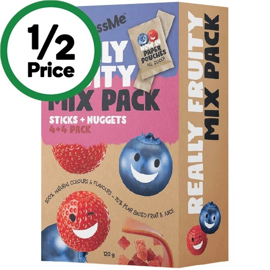 Goodness Me Fruit Packs 120g Pk 8