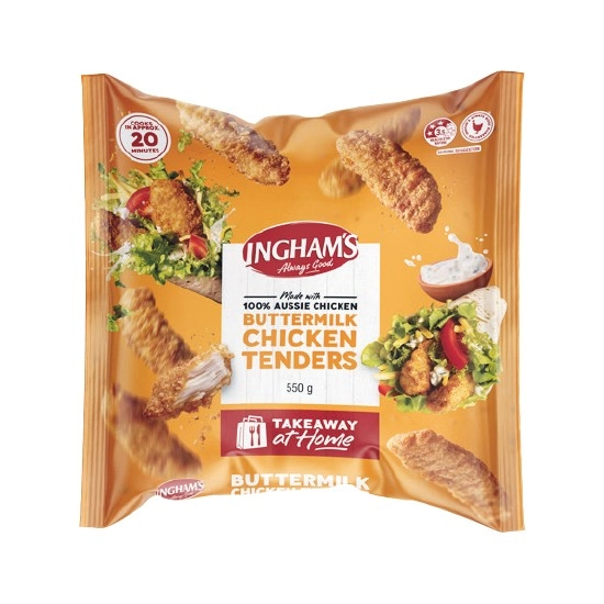 Ingham’s Original or Spicy Buttermilk Chicken Tenders 550g – From the Freezer