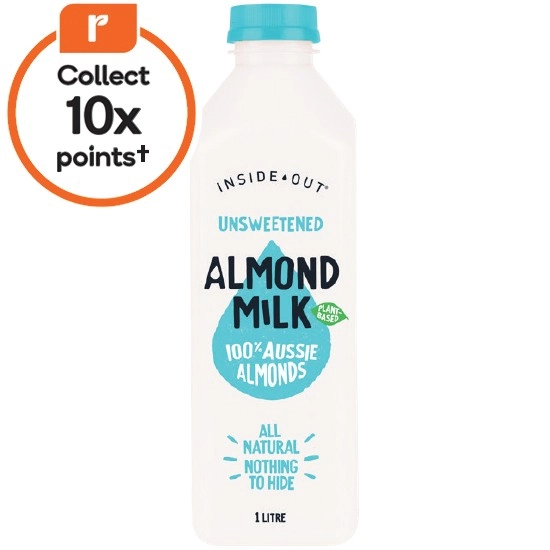 Inside Out Unsweetened Almond or Oat Milk 1 Litre