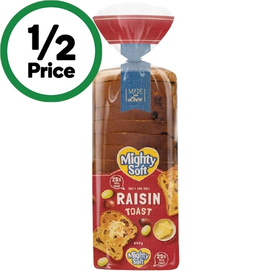 Mighty Soft Raisin Toast 600g