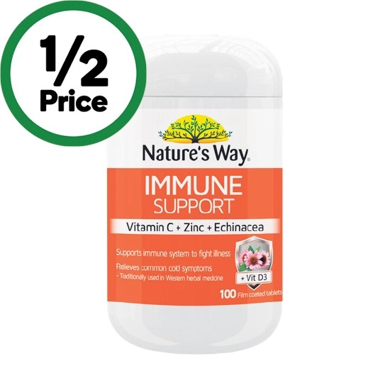 Nature’s Way Immune Support Tablets Pk 100~