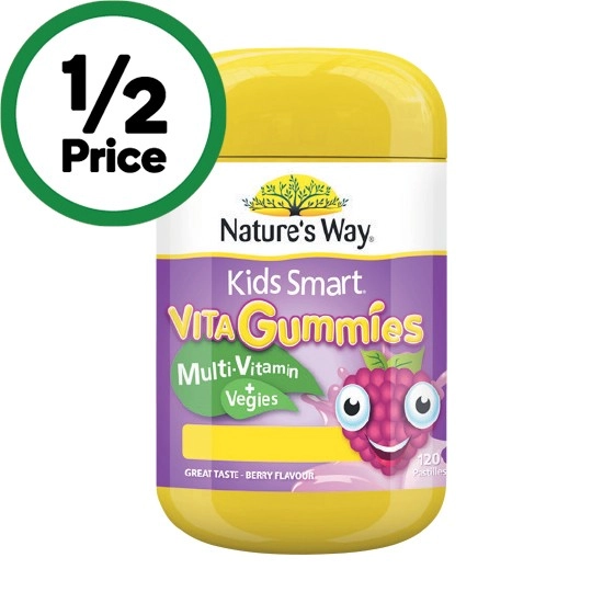 Nature’s Way Kids Smart Vita Gummies Multi-Vitamin + Veggies Pk 120~