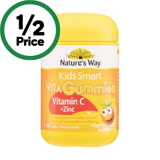 Nature’s Way Kids Smart Vita Gummies Vitamin C + Zinc Pk 120~