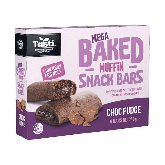 Tasti Mega Baked Muffin Snack Bars 240g Pk 6