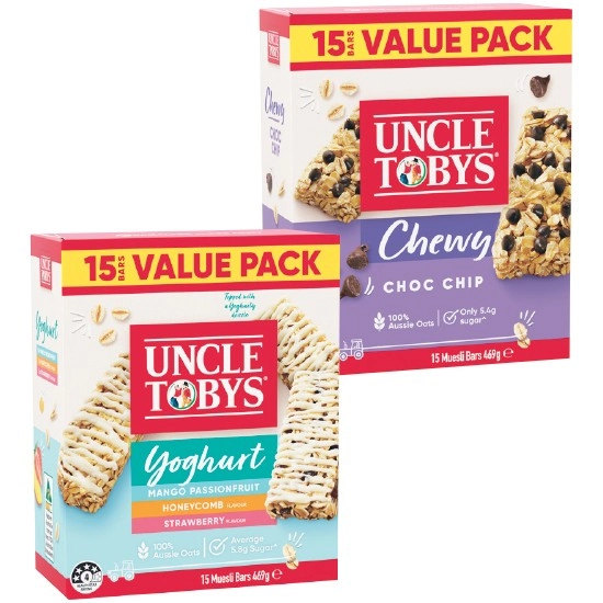 Uncle Tobys Muesli Bars 469g Pk 15