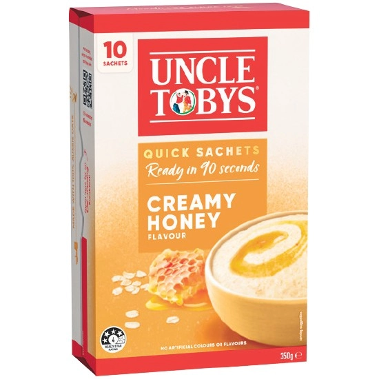 Uncle Tobys Porridge Sachets 320-350g Pk 8/10