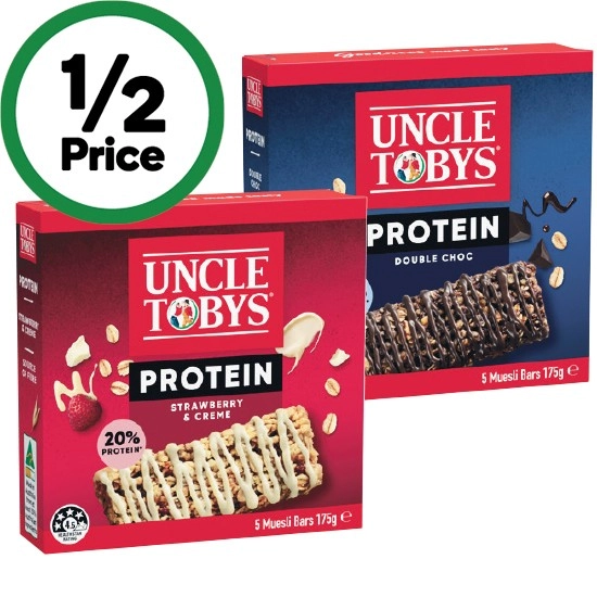 Uncle Tobys Protein Muesli Bars 175g Pk 5