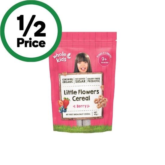 Whole Kids Organic Stage 2 Cereal Little Flowers Berry 40g