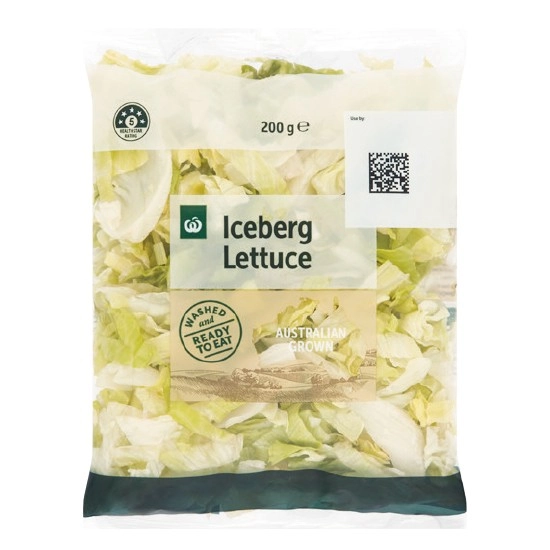 Woolworths Australian Shredded Iceberg Lettuce 200g Pack